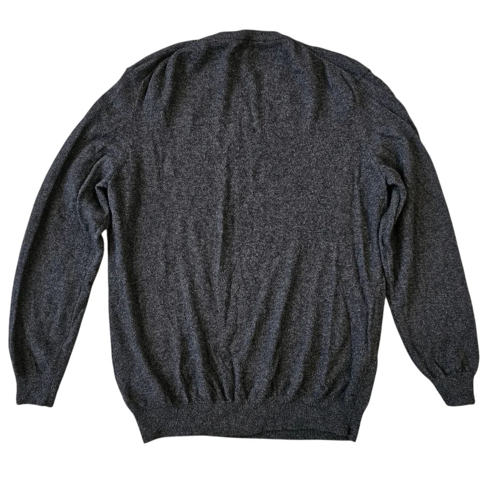 Men's Club Room Cashmere Charcoal V-Neck  Sweater